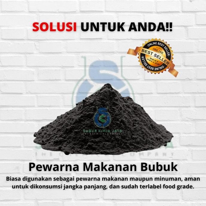 

Pewarna Makanan Natural Warna Hitam / Carbon Black Food Grade 100 Gr