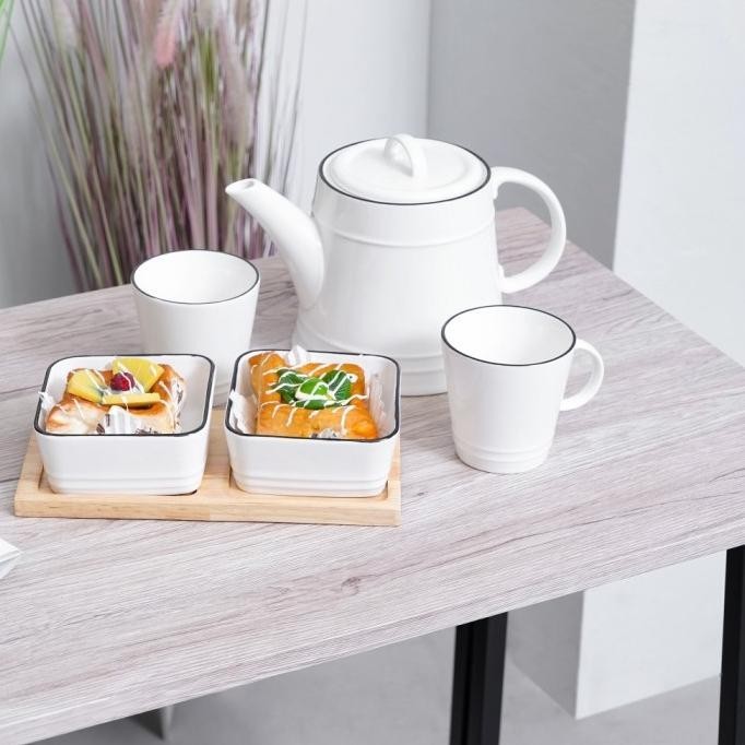 INFORMA LEXY SET MEJA MAKAN 2 KURSI - COKELAT