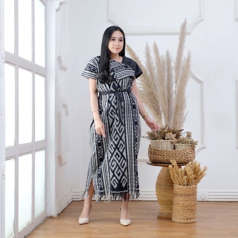 Dress Tenun Aurora Motif Toraja - Dress Aurora