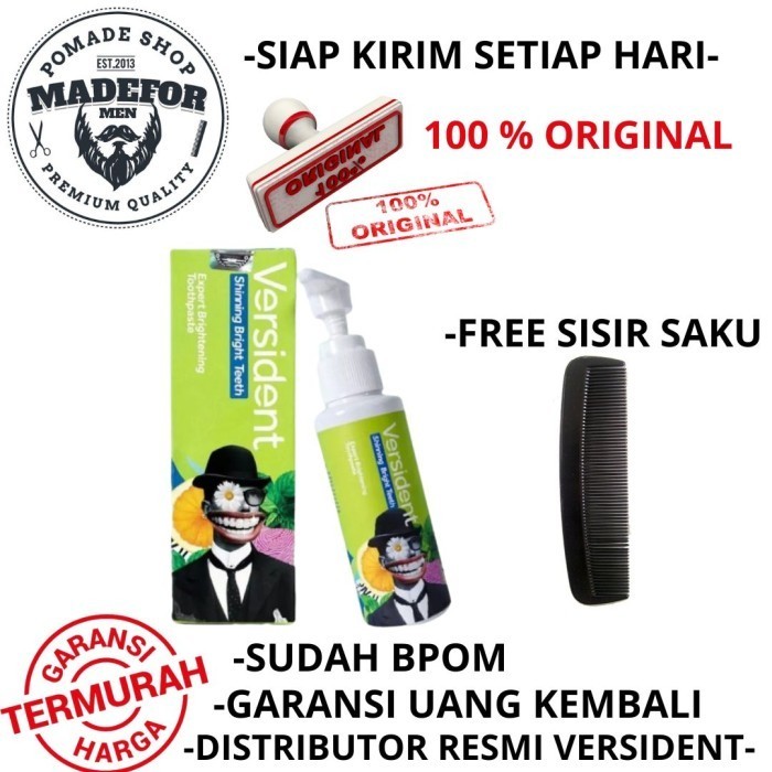 Pasta Gigi Versident Shining Bright Teeth Pemutih Gigi