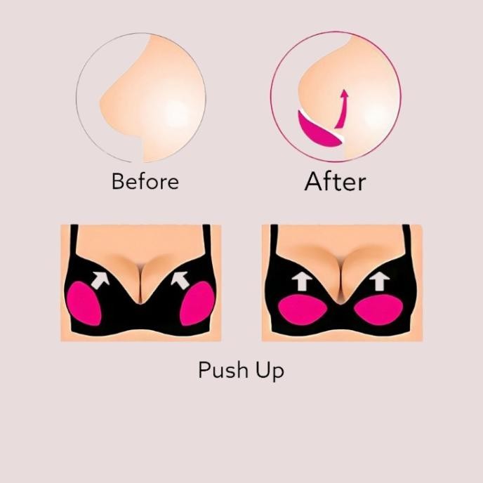 Magic Bra Pad Gel Silicon Insert Bra Double Push Sticky Push Up Bikini GJ