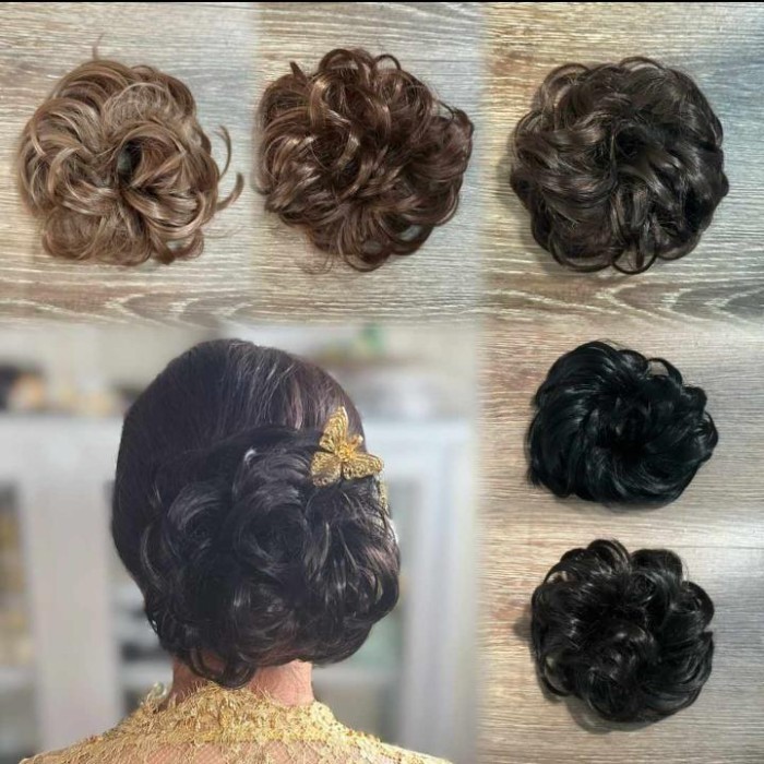 Ready oke] Karet Ulir Rambut Ikat Premium Sanggul Semanggi Kebaya Bali