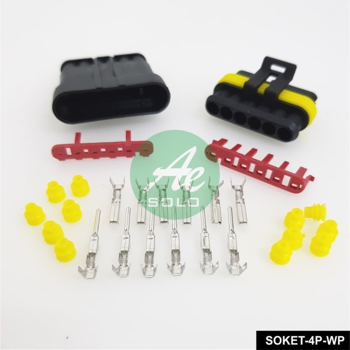 (:(:(:(] Socket Connector Waterproof 6 pin Soket Konektor Kabel Anti Air 6pin