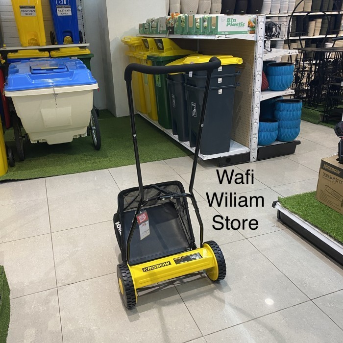 Ready Krisbow Mesin Potong Rumput Dorong Manual 15 inch