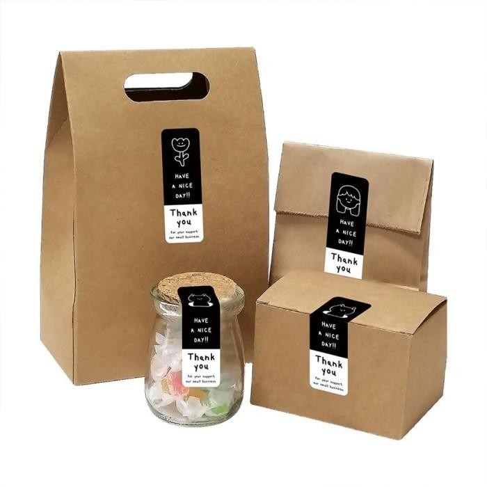 

STICKER LABEL SEGEL THANK YOU HOME MADE BLACK ISI 30 PCS BEST PRODUCT