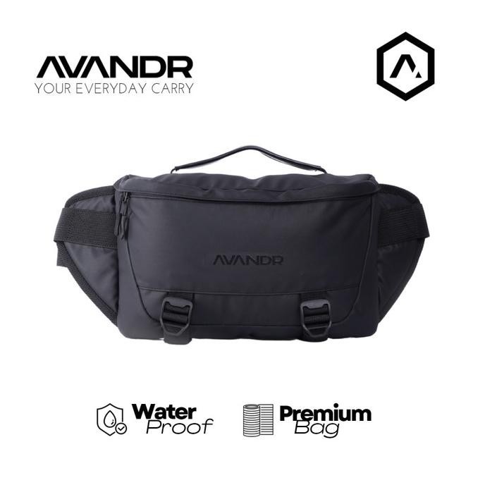 Avandr R1X Waist Bag Pria Waterproof Tas Pinggang Multifungsi