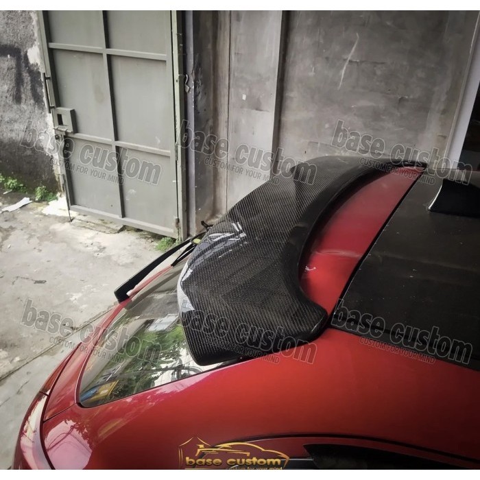 Rear Spoiler Wing Mazda 2 Skyactiv - Limited Edition - Hitam Glossy Ori