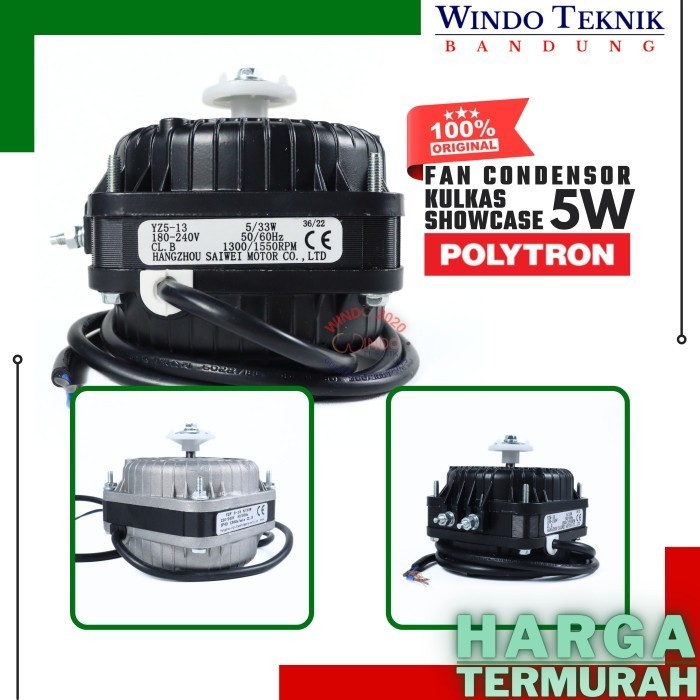 FAN ORI CONDENSOR POLYTRON 5 WATT MOTOR DINAMO KIPAS FAN KONDENSOR W