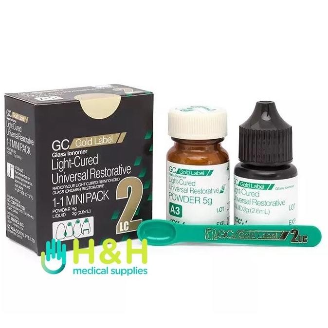 Ready Fuji 2 Light Cured / Gic Fuji 2 Gc Gold Label Lc Mini Pack