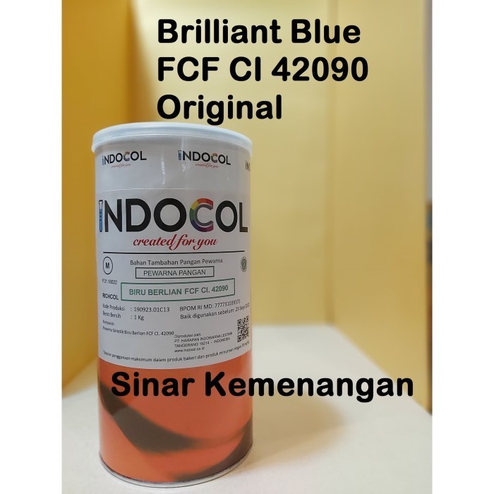 

Pewarna Makanan Indocol Original Brilliant Blue Ci 42090, 1 Kg