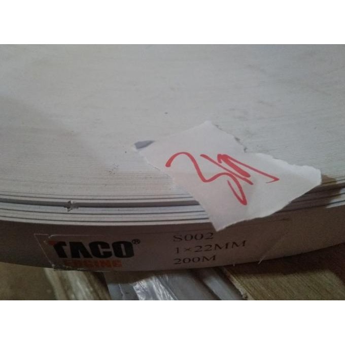 Perlengkapan Rumah | Jual Per 10 Taco List Edging 1 X 2 Cm Putih Kilap Pelapis Pinggir Hpl