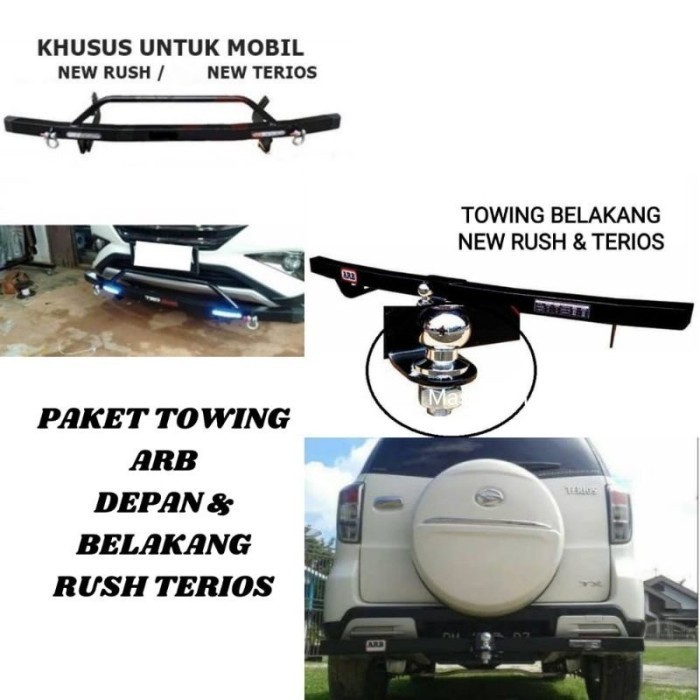 Paket Tanduk Depan Towing Belakang Arb Rush Terios Berkualitas Ori