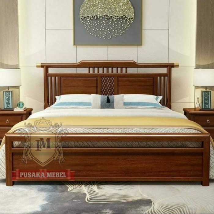 dipan minimalis kayu jati 200x200, dipan tempat tidur minimalis kayu