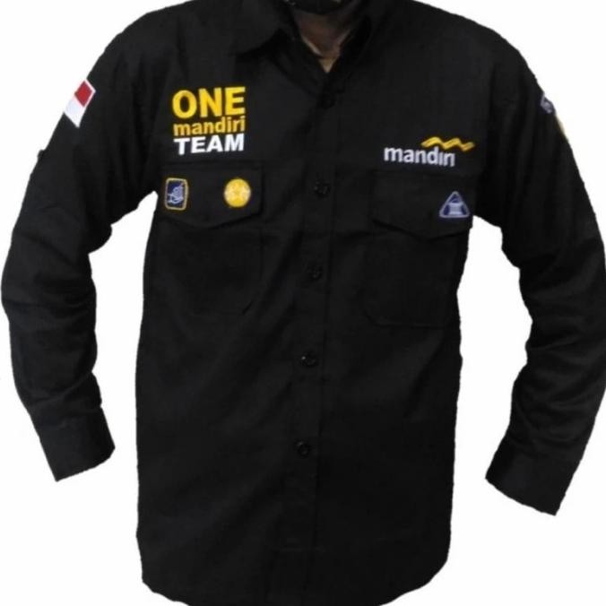 Baju Seragam Bank Mandiri Drill Kemeja Pdl One Mandiri Team