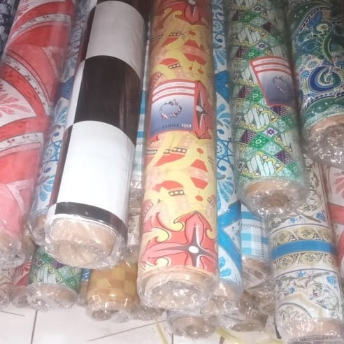 Karpet Lantai Plastik Vinyl 1 Roll (15 Meter) Alas Meja/Lantai/Dinding