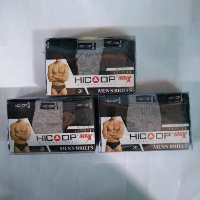 celana dalam pria hicoop max 3in1 warna sesuai foto size M L XL HT