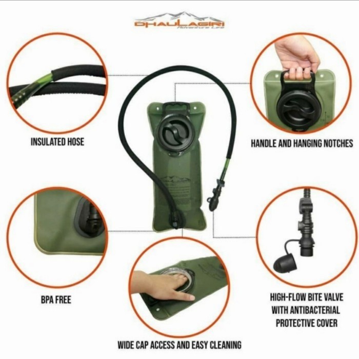 Water Bladder Hydrobag Kantung Air Dhaulagiri 2 Liter