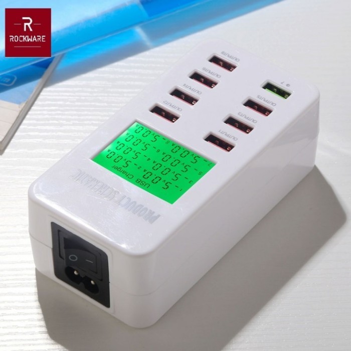 ROCKWARE WLX-A8 - 6 USB Port Charger QC 3.0 - Charger USB 6 Port