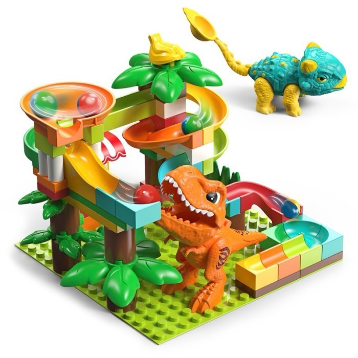 Compatible Duplo Feelo Marble Run Dinosaurus Slide Building Blocks Bri