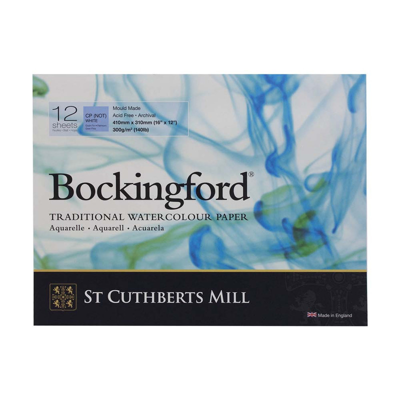 

St Cuthberts Mill Bockingford Cold Pressed White 12S 410X310Mm 300G