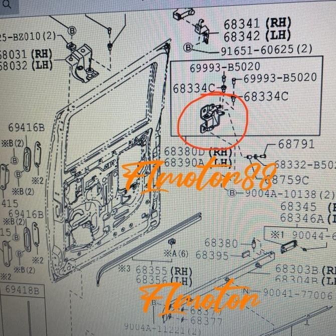 Engsel Pintu Sliding Granmax/Luxio