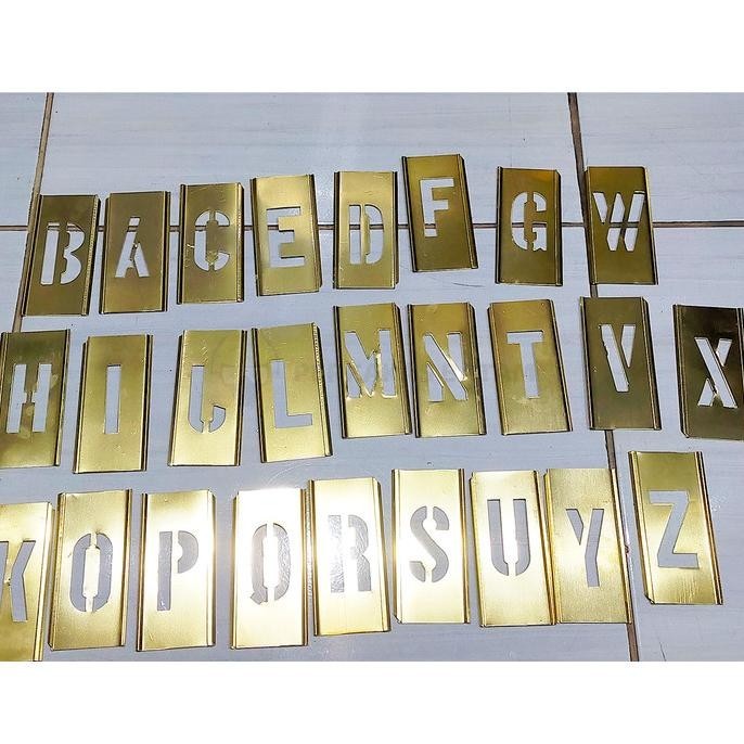

Stensil Brass Kuningan Huruf 50Mm Stencil Brass Letter Alfabet 2 Inch