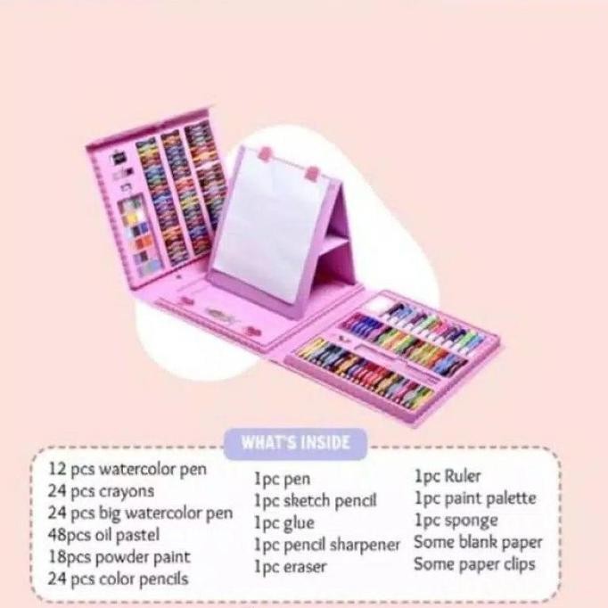 

Alat Lukis Set 208Pcs Crayon Oil Paste Pensil Warna Pensil Warna Cair
