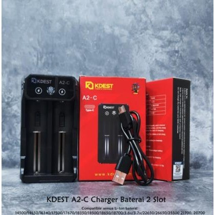 Big Sale Charger Kdest A2C - 2 Slot - Type C Stok Terbatas