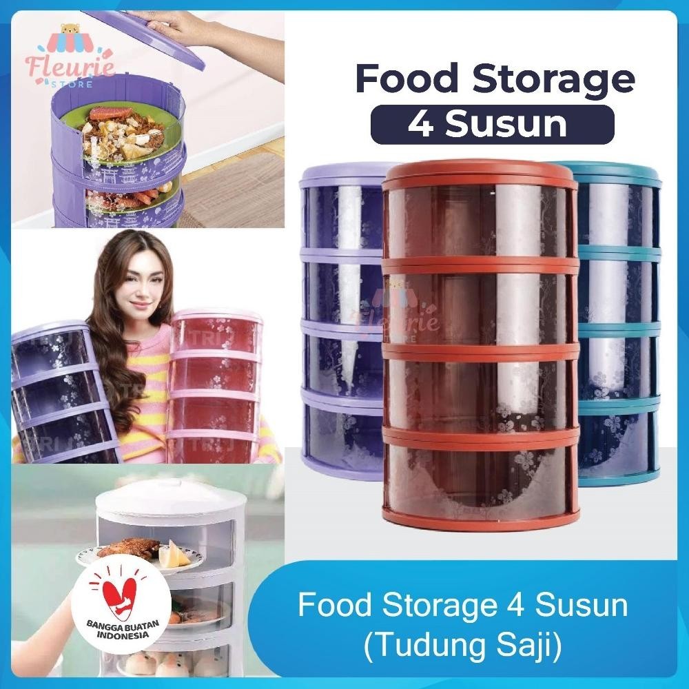 Food Storage 4 Susun / 5 Susun - Tudung Saji Susun 4 Layer