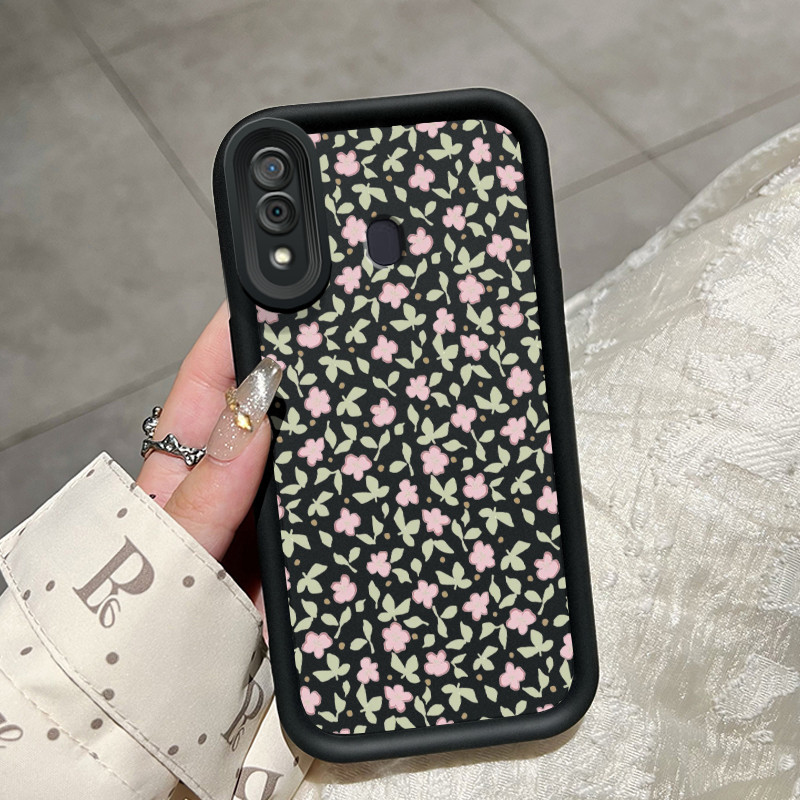 Casing Hp Samsung Galaxy A30 A20 M10s Case Casing  Softcase chip kecil pola krisan HP ponsel trendi 