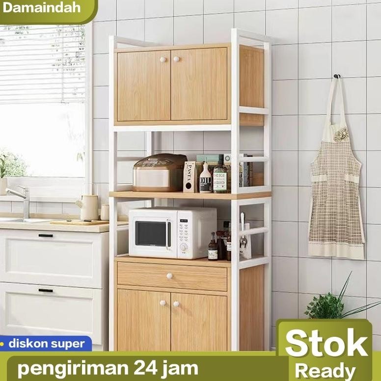 Rak Dapur Minimalis / Rak Oven / Rak Microwave / Lemari Dapur / Rak Dapur Serbaguna / Dapur Susun Mi