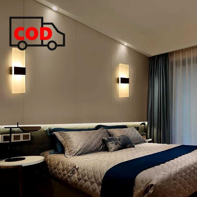 Lampu Dinding Hias Kamar Tidur 6W 3000K Warm White LED Dinding Rumah Elegan