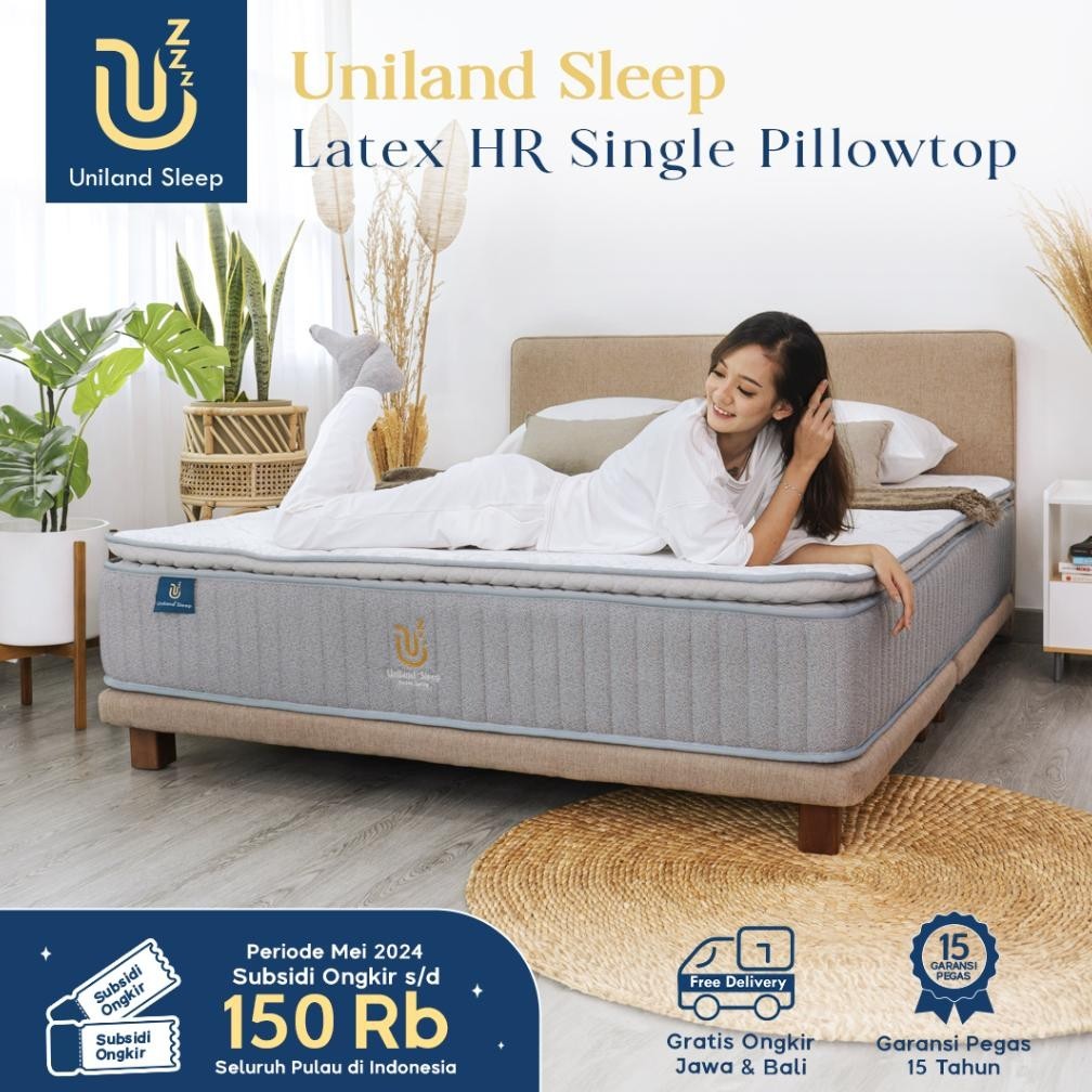 Uniland Sleep Kasur Pocket Spring Latex HR Single Pillowtop 30cm