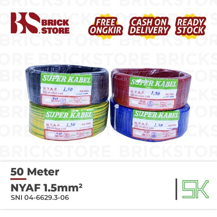 Kabel Super NYAF 1.5 mm NYAF 1.5mm 50 METER 50METER
