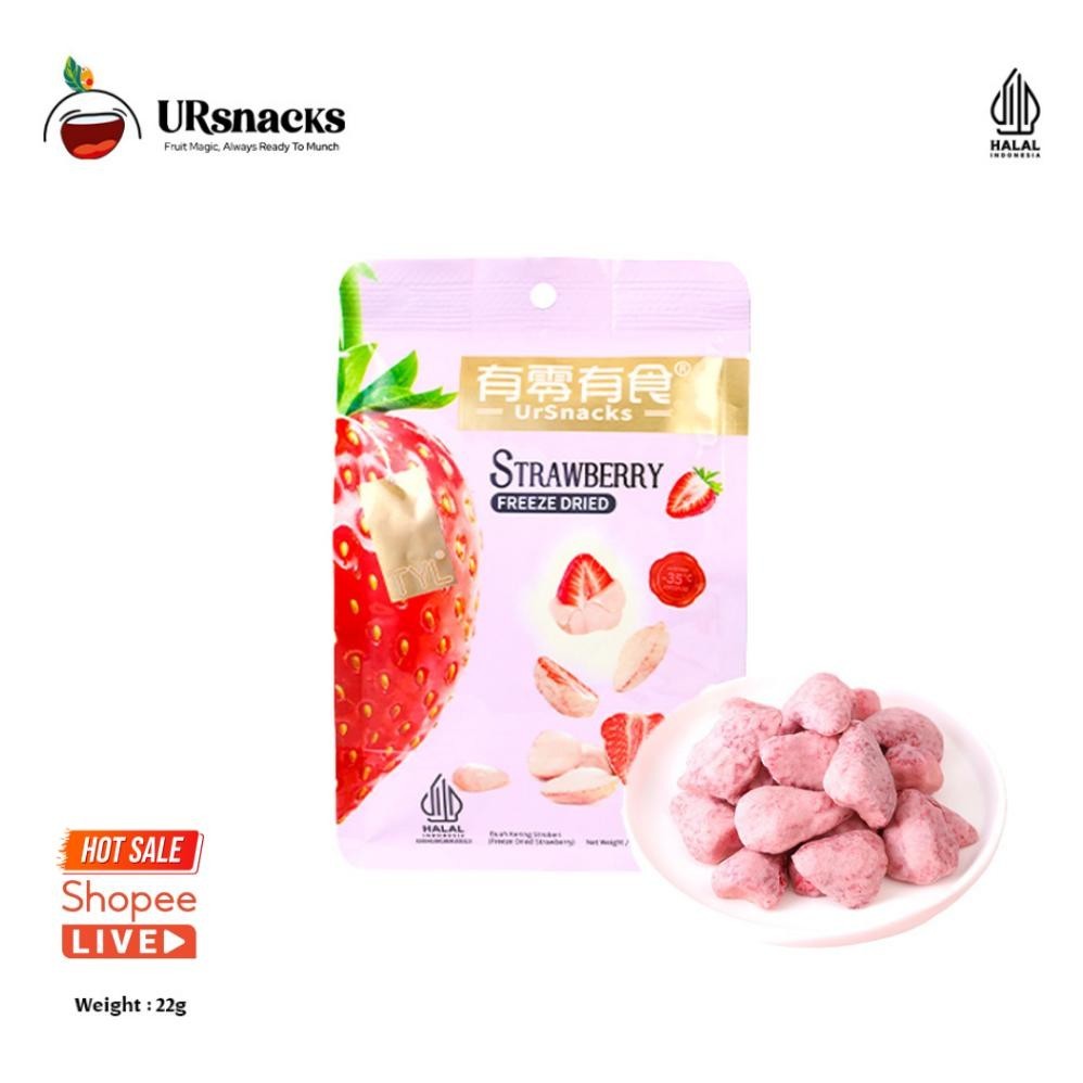 

URSNACKS Freeze Dried Strawberry - Snack Keripik Buah Stroberi