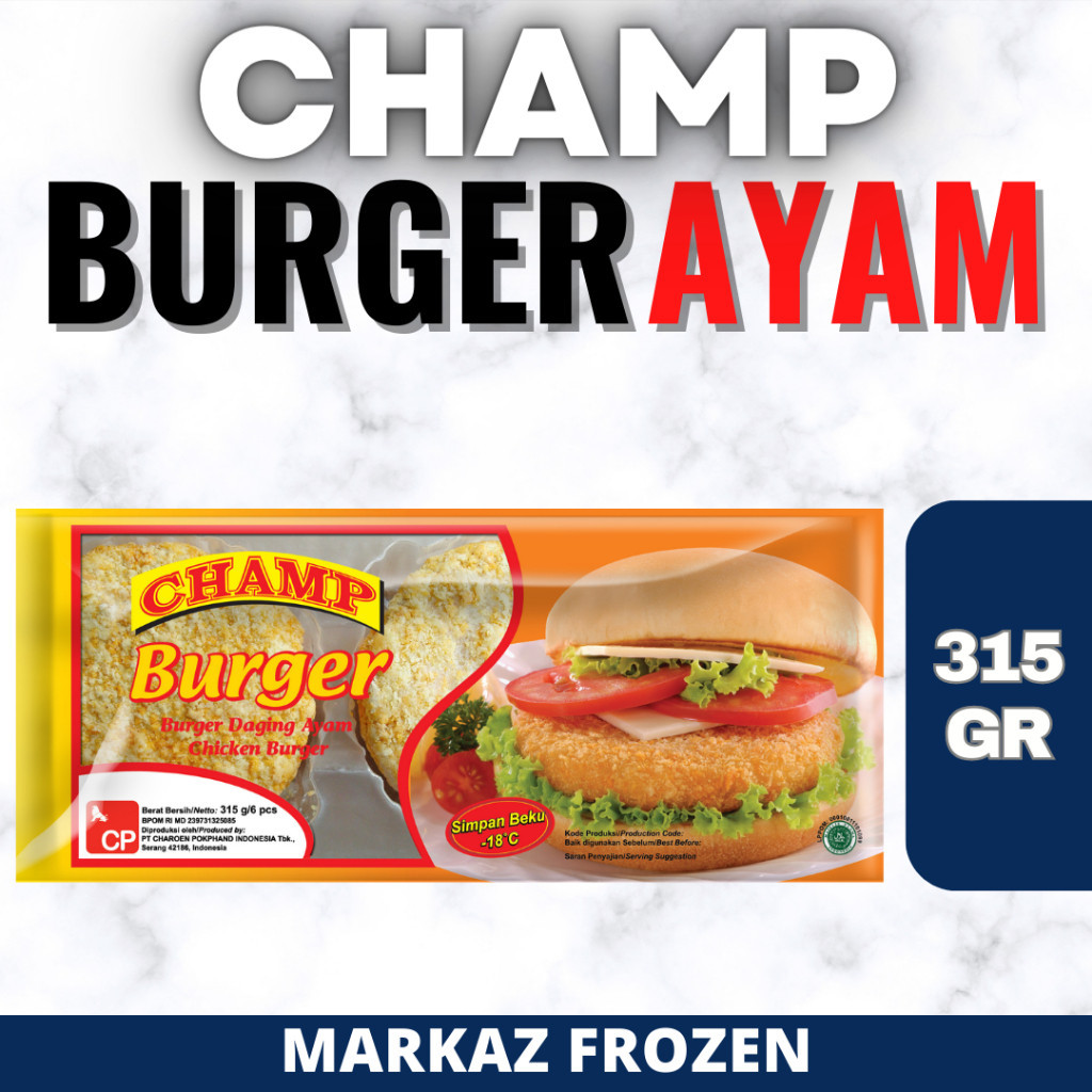 

CHAMP CHICKEN BURGER 315GR (20/Q)