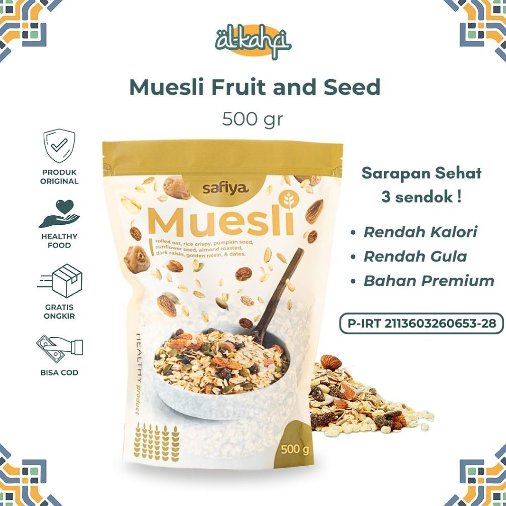 

Muesli Safiya 500 Gr Almond Dried Fruit Sereal Sarapan Sehat Premium