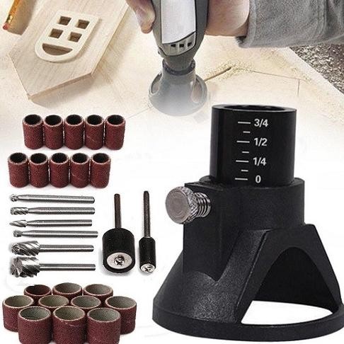 

Paket 29Pcs Dudukan Mini Grinder Dremel Set Bor Putar Pasir Amplas Rol