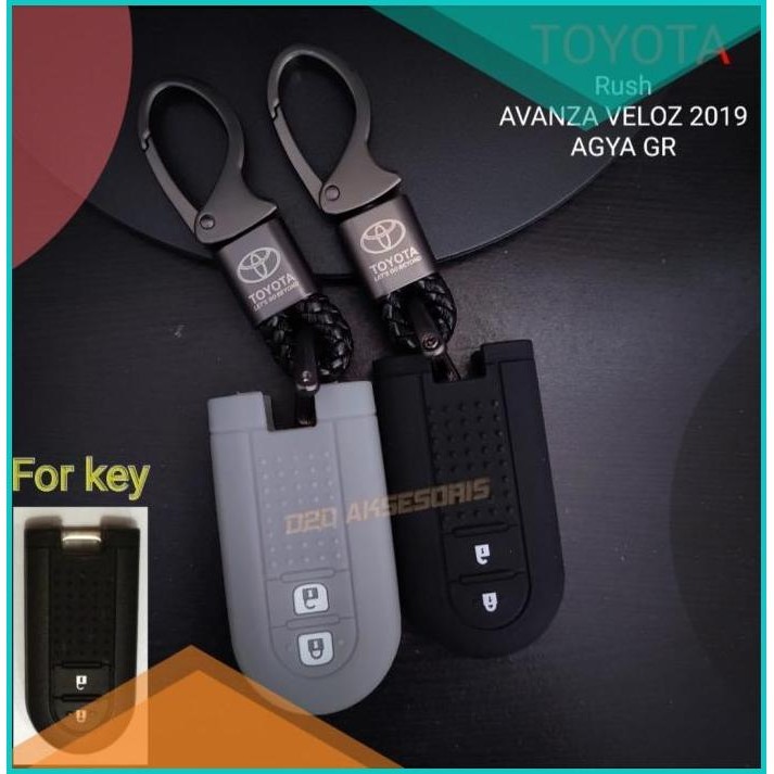 Gantungan kunci remote keyless cover casing MOBIL TOYOTA RUSH anyam 13
