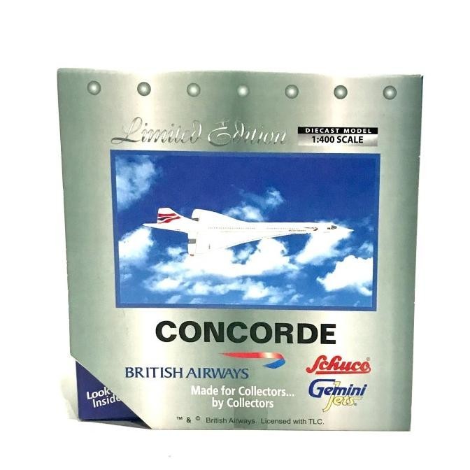 Diecast Miniatur Pesawat concorde British Airways 1:400