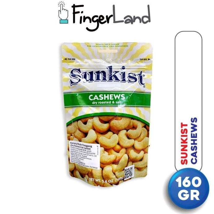 

SUNKIST Dry Roasted & Salt Cashew 160 gram Kacang Mede Asin