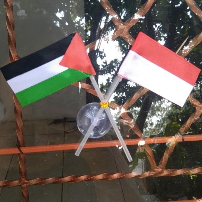 bendera Palestina Indonesia - bendera kaca mobil