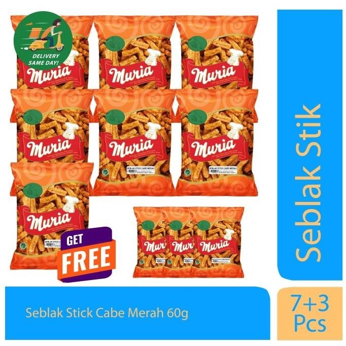 

Muria Snack Seblak Stick Cabe Merah x 10pcs (Bisa Same Day Delivery)