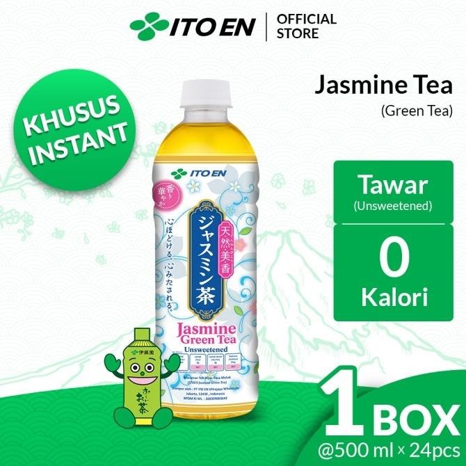 

ITO EN Jasmine Green Tea No Sugar 500ml isi 24 pcs - Khusus Instant
