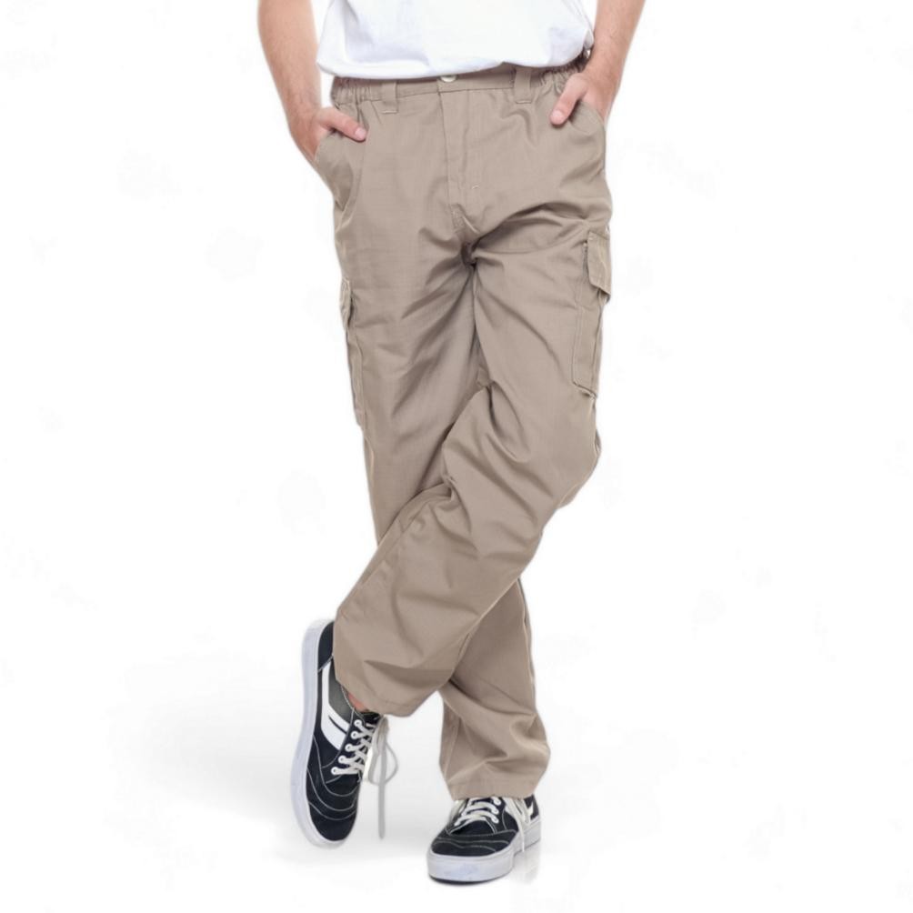 Celana Panjang Tactical Pria Hpr Celana Cargo Beige Long Cargo Pants