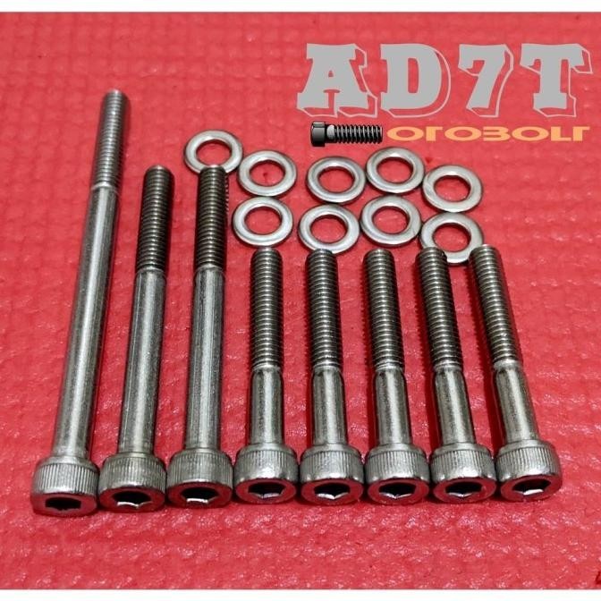 Baut Set Mesin Jupiter Z Old Burhan Kunci L Stainless Asli Tahan Karat