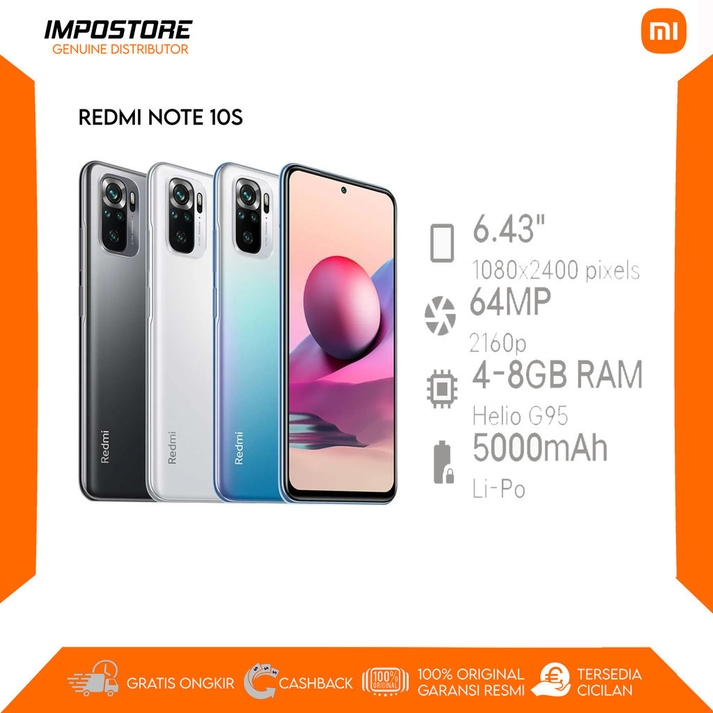 REDMI NOTE 10S - 6/64GB - HELIO G95 - REPACK