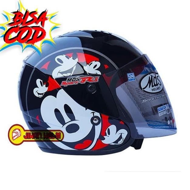 Helm/Helm Anak/Helm Mds/Helm Mds Anak Dance Black Red Kualitas Premium
