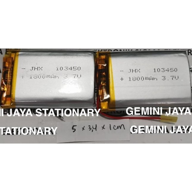 Baterai Lithium Polymer 3.7V 1800Mah 1500Mah 1200Mah
