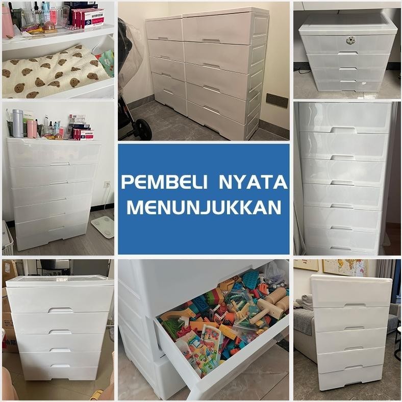 DFG Pra-Penjualan Idul FitriWEYON lemari pakaian plastik/lemari plastik jumbo/kotak penyimpanan/lema